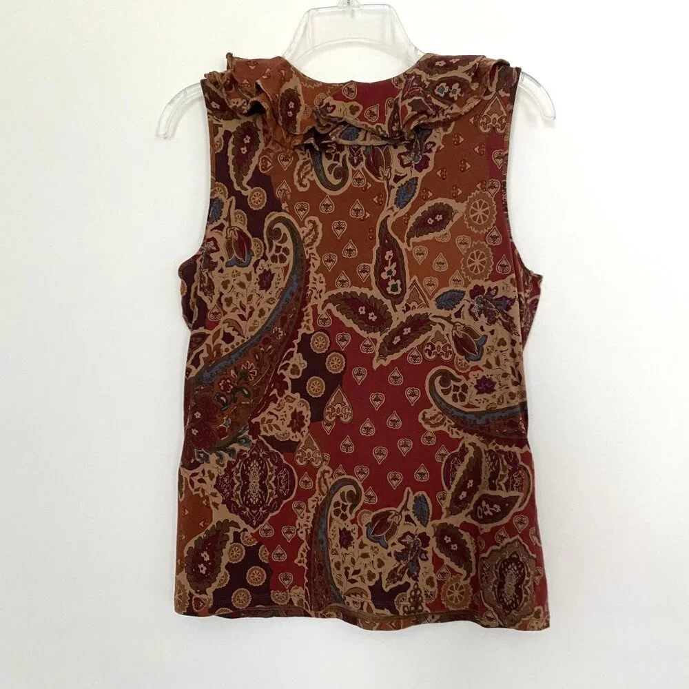 Ralph Lauren Sleeveless Cotton Top Size L - Picture 2 of 6